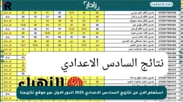 استعلم الآن عن نتائج السادس الإعدادي 2025 الدور الأول عبر موقع نتائجنا
